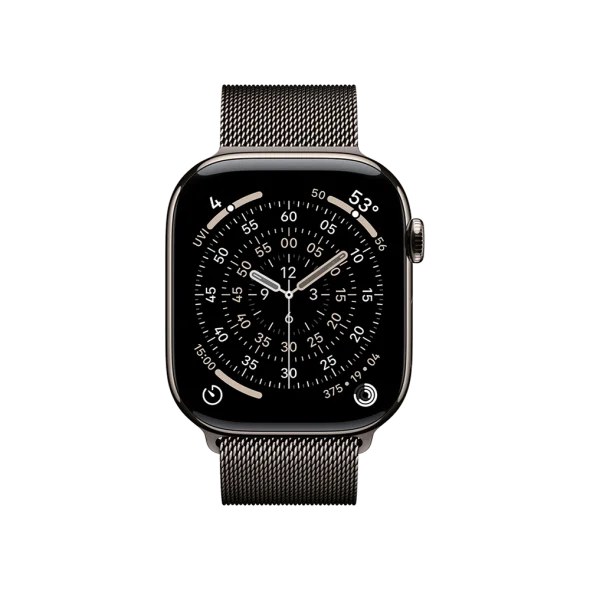 Смарт-годинник Apple Watch Series 11 GPS + Cellular 46mm Natural Tit. Case w. Slate Milanese Loop - M/L (MFAY4+MGJ74)