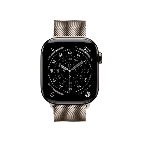 Смарт-годинник Apple Watch Series 11 GPS + Cellular 42mm Slate Tit. Case w. Natural Milanese Loop (MF9K4+MGHY4)