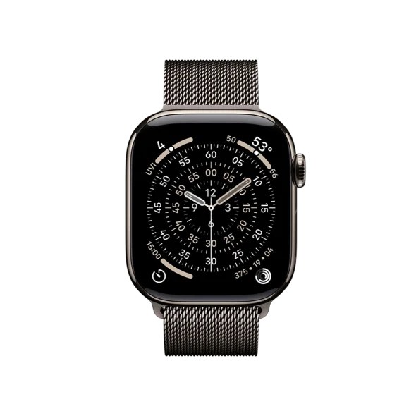Смарт-годинник Apple Watch Series 11 GPS + Cellular 42mm Natural Tit. Case w. Slate Milanese Loop (MF9H4+MGJ14)