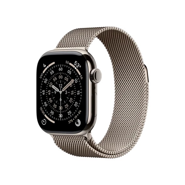 Смарт-годинник Apple Watch Series 11 GPS + Cellular 42mm Natural Tit. Case w. Natural Milanese Loop (MF8P4)