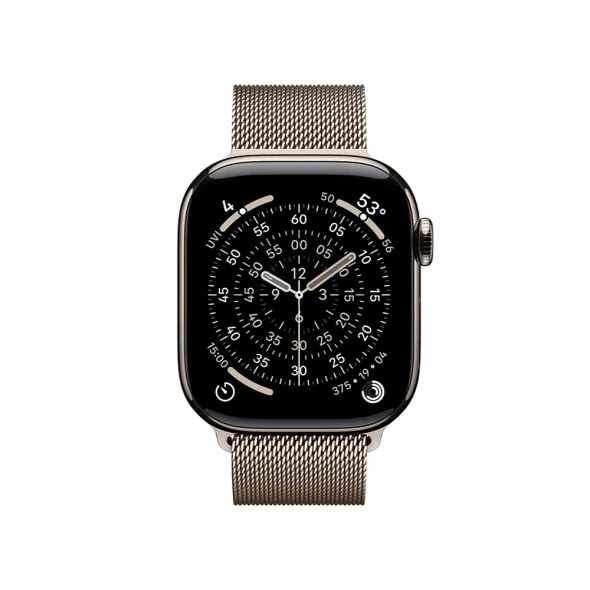 Смарт-годинник Apple Watch Series 11 GPS + Cellular 42mm Natural Tit. Case w. Natural Milanese Loop (MF8P4)