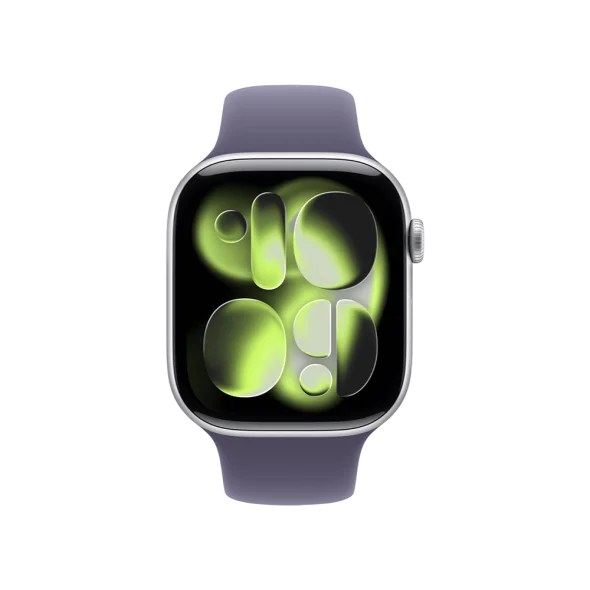 Смарт-годинник Apple Watch Series 11 GPS + Cellular 46mm Silver Alu. Case w. Purple Fog S. Band - S/M (MFCP4)