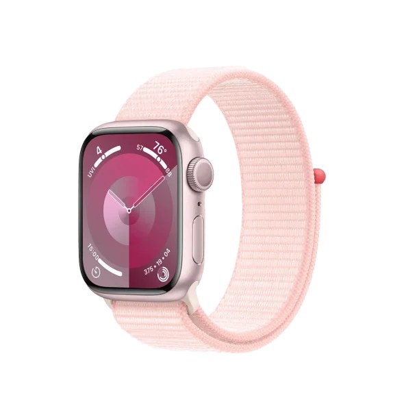 Смарт-годинник Apple Watch Series 9 GPS 41mm Pink Aluminum Case w. Light Pink S. Loop (MR953)