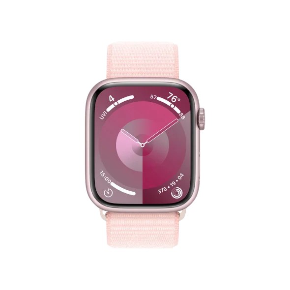 Смарт-годинник Apple Watch Series 9 GPS 41mm Pink Aluminum Case w. Light Pink S. Loop (MR953)