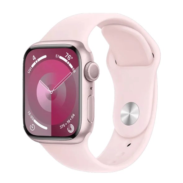 Смарт-годинник Apple Watch Series 9 GPS 41mm Pink Aluminum Case w. Light Pink Sport Band - M/L (MR943)