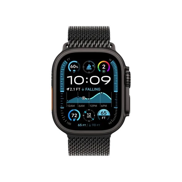 Смарт-годинник Apple Watch Ultra 2 GPS + Cellular 49mm Black Titan. Case w. Black Titanium Milanese Loop - Large (MYTC3)