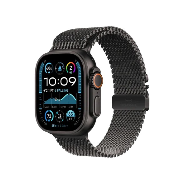 Смарт-годинник Apple Watch Ultra 2 GPS + Cellular 49mm Black Titan. Case w. Black Titanium Milanese Loop - Large (MYTC3)