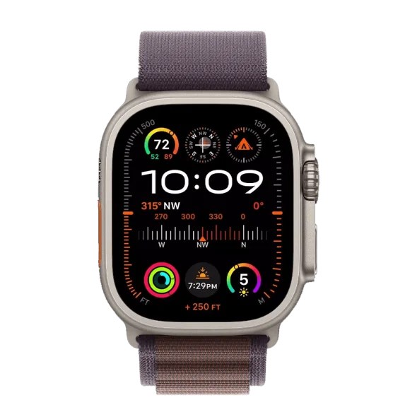 Смарт-годинник Apple Watch Ultra 2 GPS + Cellular 49mm Titanium Case with Indigo Alpine Loop - Large (MREW3)