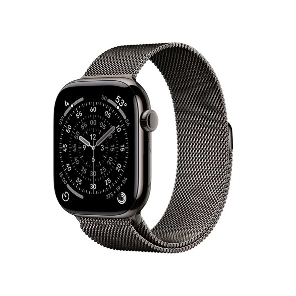 Смарт-годинник Apple Watch Series 11 GPS + Cellular 46mm Slate Tit. Case w. Slate Milanese Loop - M/L (MFD44)