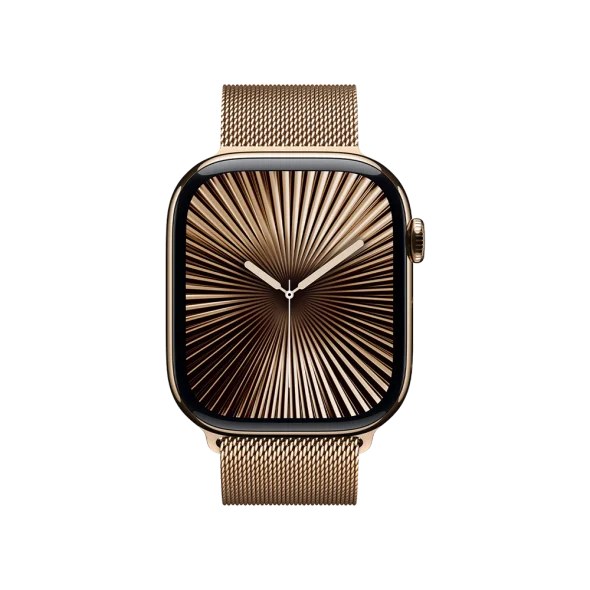 Смарт-годинник Apple Watch Series 10 GPS + Cellular 42mm Gold Titanium Case w. Gold Milanese Loop (MX083)