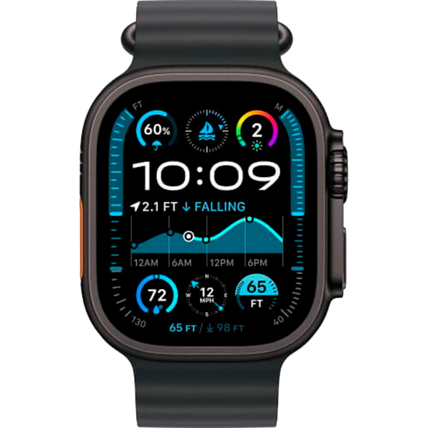 Смарт-годинник Apple Watch Ultra 3 Black Titanium Case with Black Ocean Band (MF0J4)