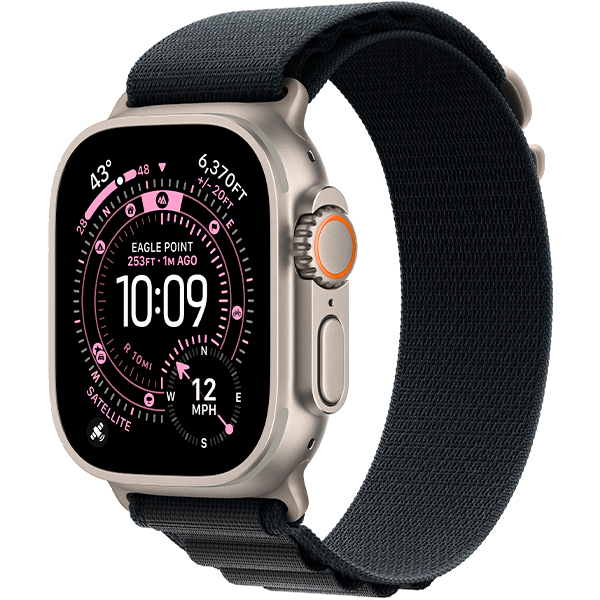 Смарт-годинник Apple Watch Ultra 3 Natural Titanium Case with Black Alpine Loop Large (MF1V4+MFTG4)