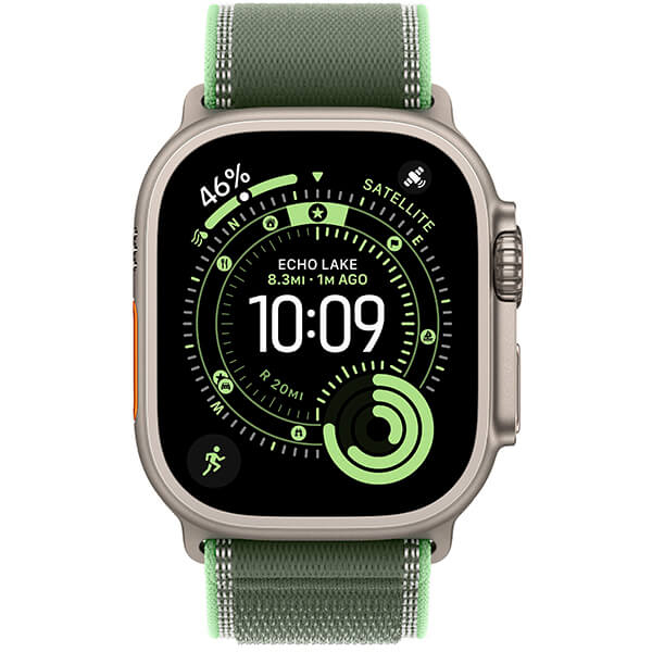 Смарт-годинник Apple Watch Ultra 3 Natural Titanium Case with Green/Neon Trail Loop S/M (MF1V4+MFT44)