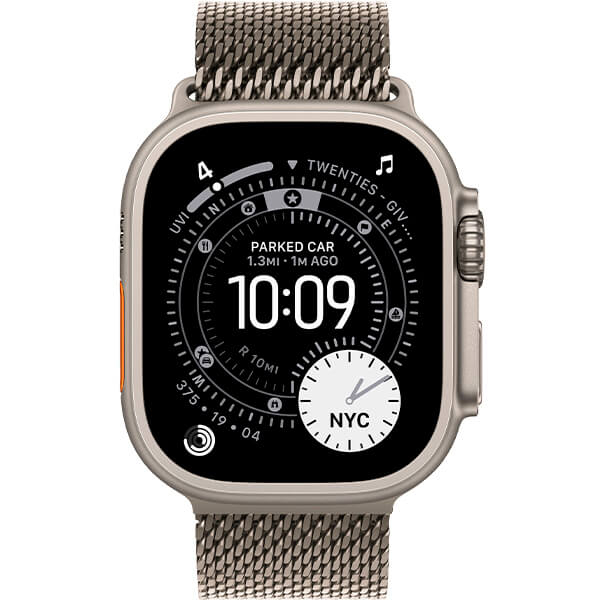 Смарт-годинник Apple Watch Ultra 3 Natural Titanium Case with Natural Titanium Milanese Loop Small (MEWW4)