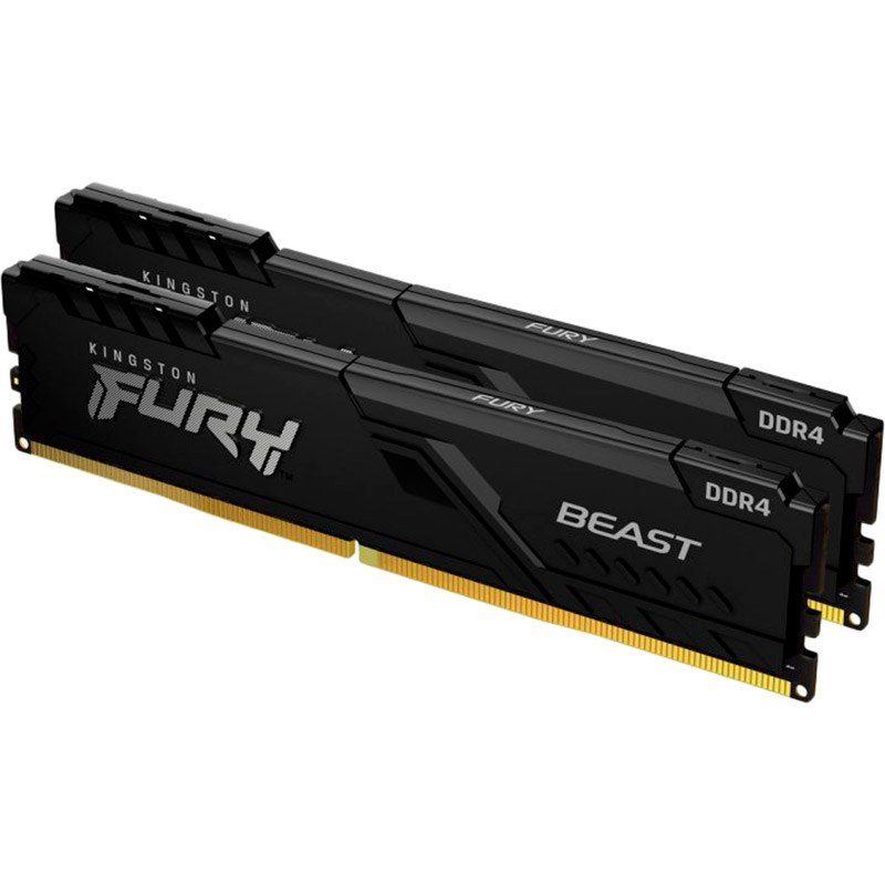 Набір KINGSTON DDR4 64Gb 3200MHz Fury Beast Black (KF432C16BBK2 / 64)