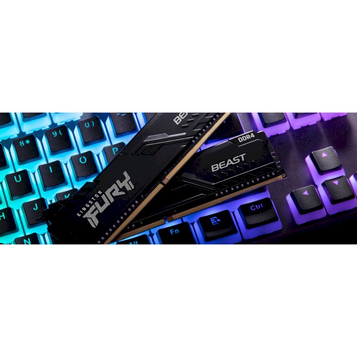 Модуль пам'яті KINGSTON Fury Beast DDR4 2x32GB / 3600 Black (KF436C18BBK2 / 64)