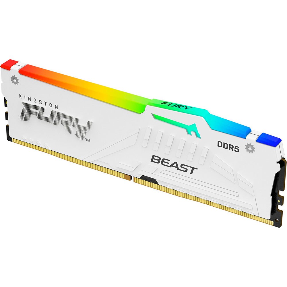Модуль пам'яті KINGSTON FURY Beast DDR5 16GB 5600MHz White RGB (KF556C40BWA-16)