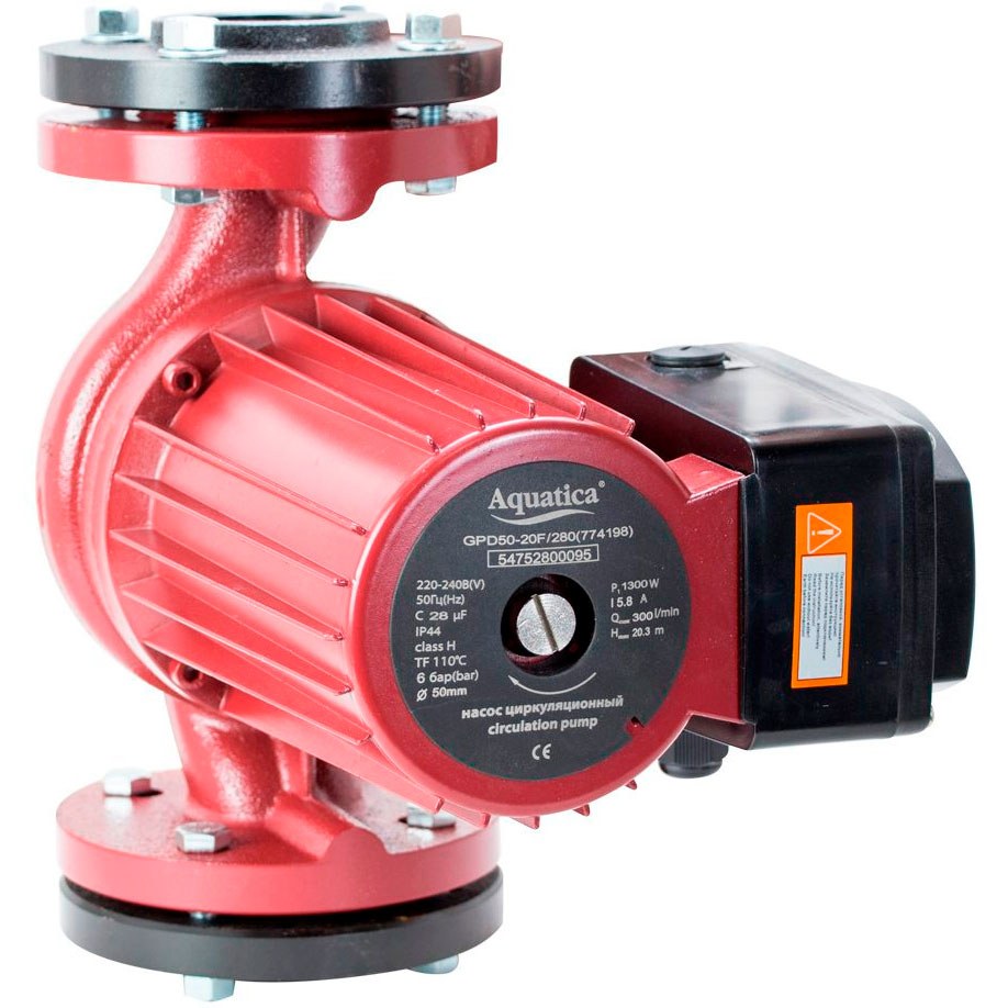Насос циркуляційний Aquatica 1.3кВт Hmax 12.3м Qmax 550л/хв DN65 30 мм (774169)