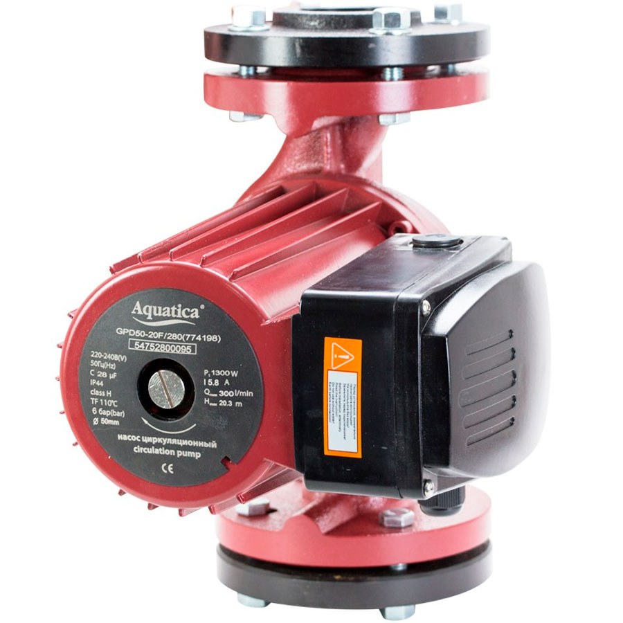 Насос циркуляційний Aquatica 1.3кВт Hmax 12.3м Qmax 550л/хв DN65 30 мм (774169)