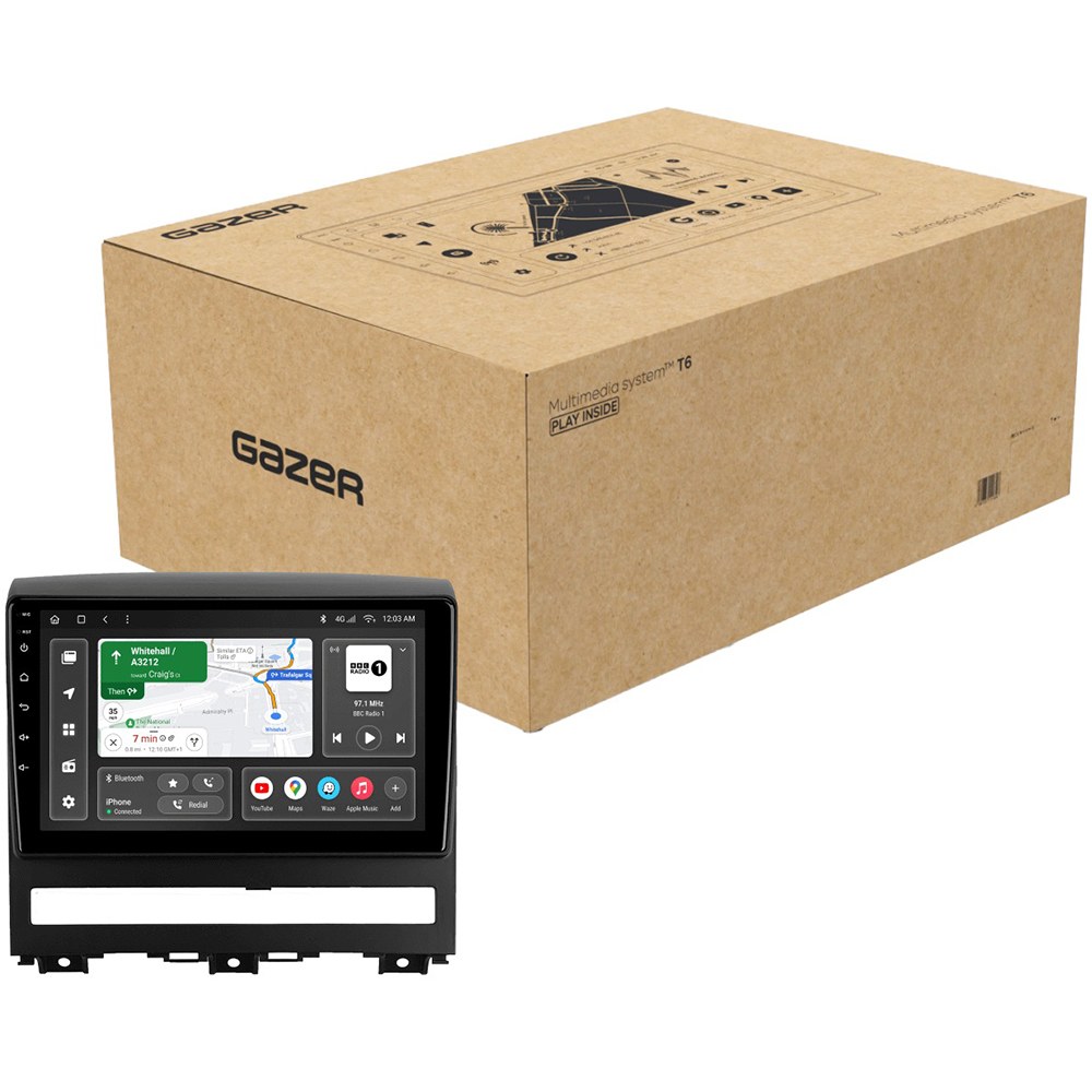 Автомагнітола GAZER T6009-350 PRO для Fiat Idea 2011-2014, Peron 9 2009 (79186)