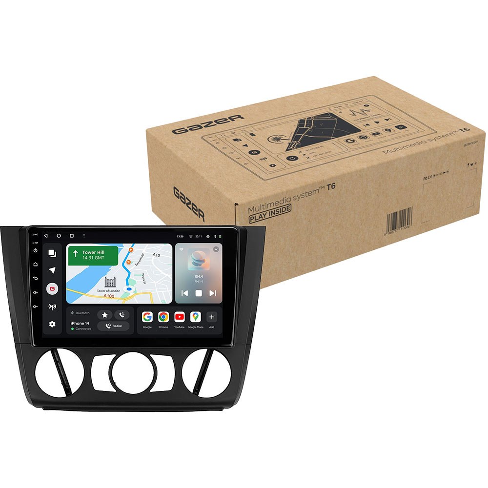Автомагнітола GAZER T6009-E87 PRO MAX для BMW 1 Series (E87) 2004-2011