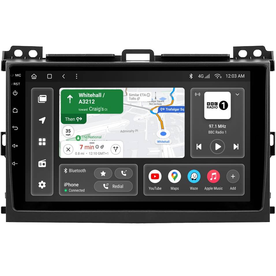 Автомагнітола GAZER T6009-J120/L для Toyota Land Cruiser Prado 3 (J120) 2002-2009 (79640)