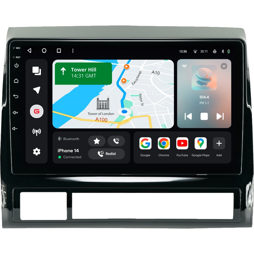 Автомагнітола GAZER T6009-N220 PRO для Toyota Tacoma 2 N220 Hilux AN10 2005-2015 (79760)
