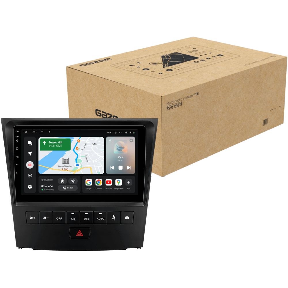 Автомагнітола GAZER T6009-S190 PRO MAX для Lexus GS300, GS350, GS400, GS430, GS450h (41319)