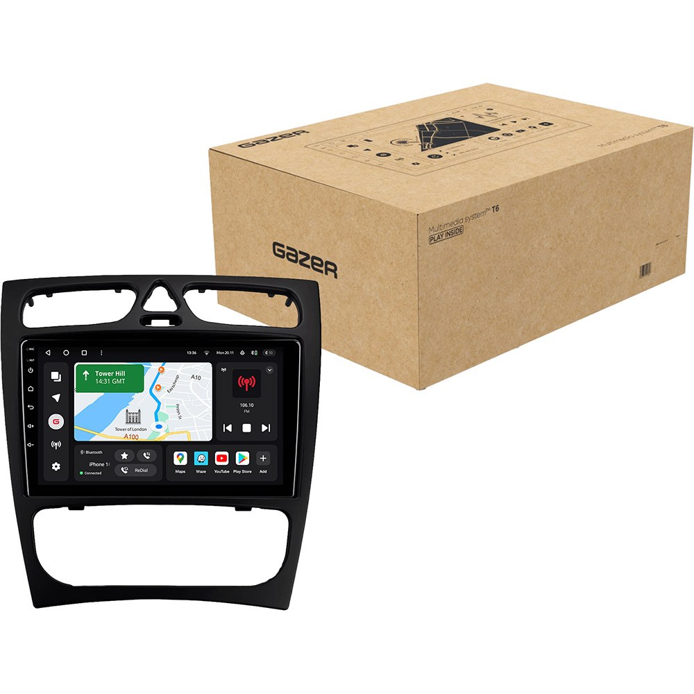 Автомагнітола GAZER T6009-W203 PRO MAX для Mercedes-Benz C-Class (S203, CL203, W203) 2000-2004 (42254)