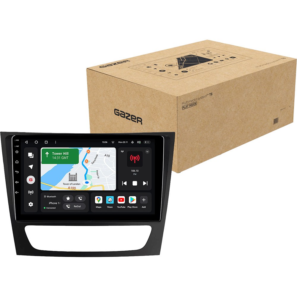 Автомагнітола GAZER T6009-W211 PRO MAX для Mercedes-Benz E-Class (S211, W211) 2002-2009 (42272)