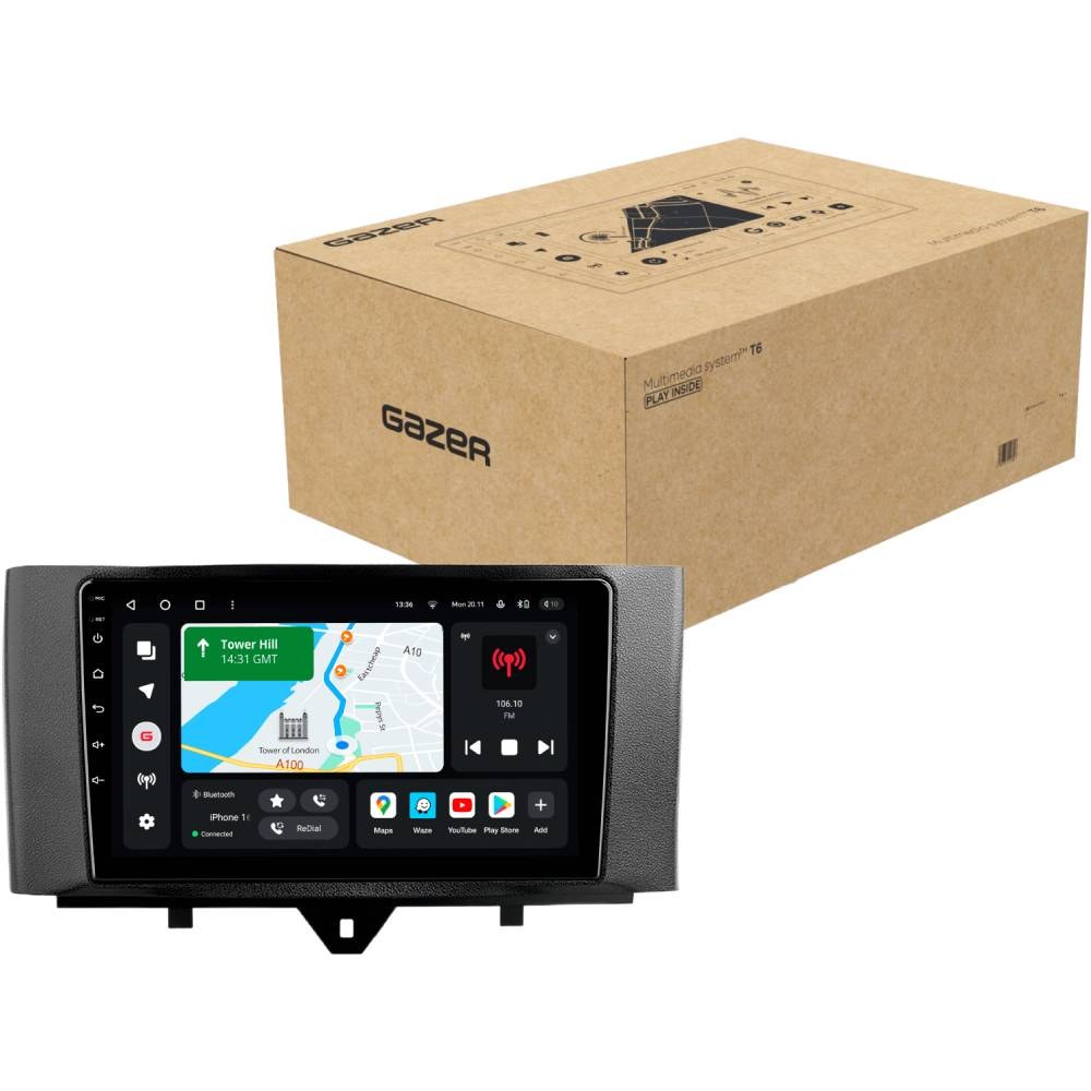 Автомагнітола GAZER T6009-W451 PRO для Smart Fortwo 2 (W451) 2010-2015 (80046)