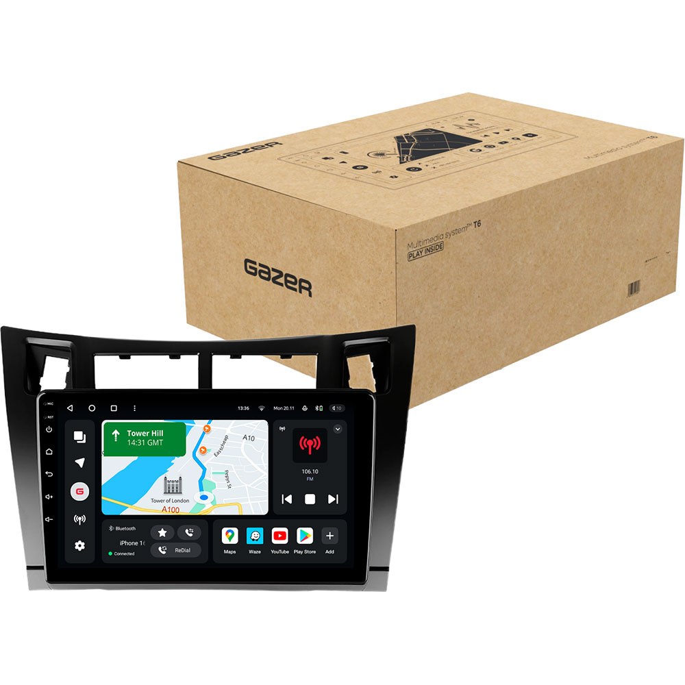 Автомагнітола GAZER T6009-XP90 PRO MAX для Toyota Yaris (XP90) 2005-2012 (45161)