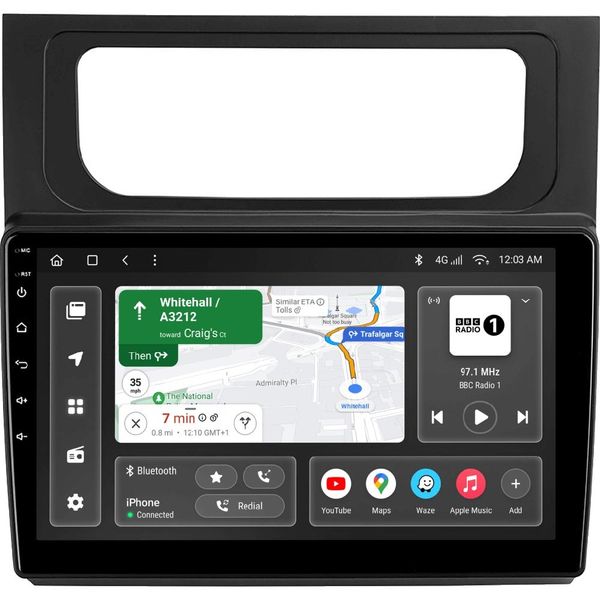 Автомагнітола GAZER T6010-1TF PRO для Volkswagen Touran 1 1T 2010-2015 (80211)