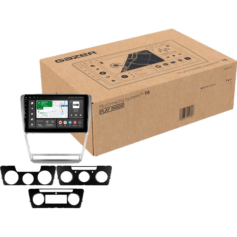 Автомагнітола GAZER T6010-1Z PRO MAX для Skoda Octavia 2, A5 (1Z) 2008-2013 (44587)