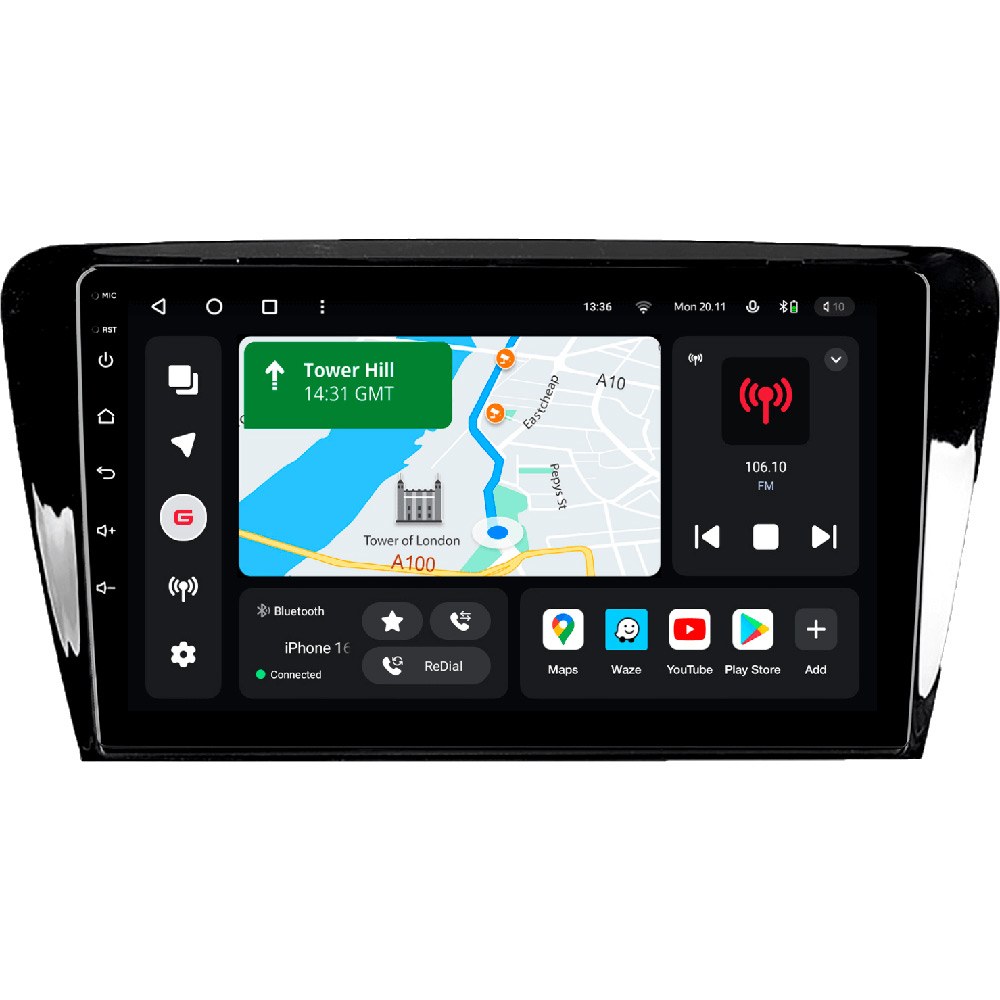 Автомагнітола GAZER T6010-5E/H PRO для Skoda Octavia 3, A7 (5E) 2013-2018