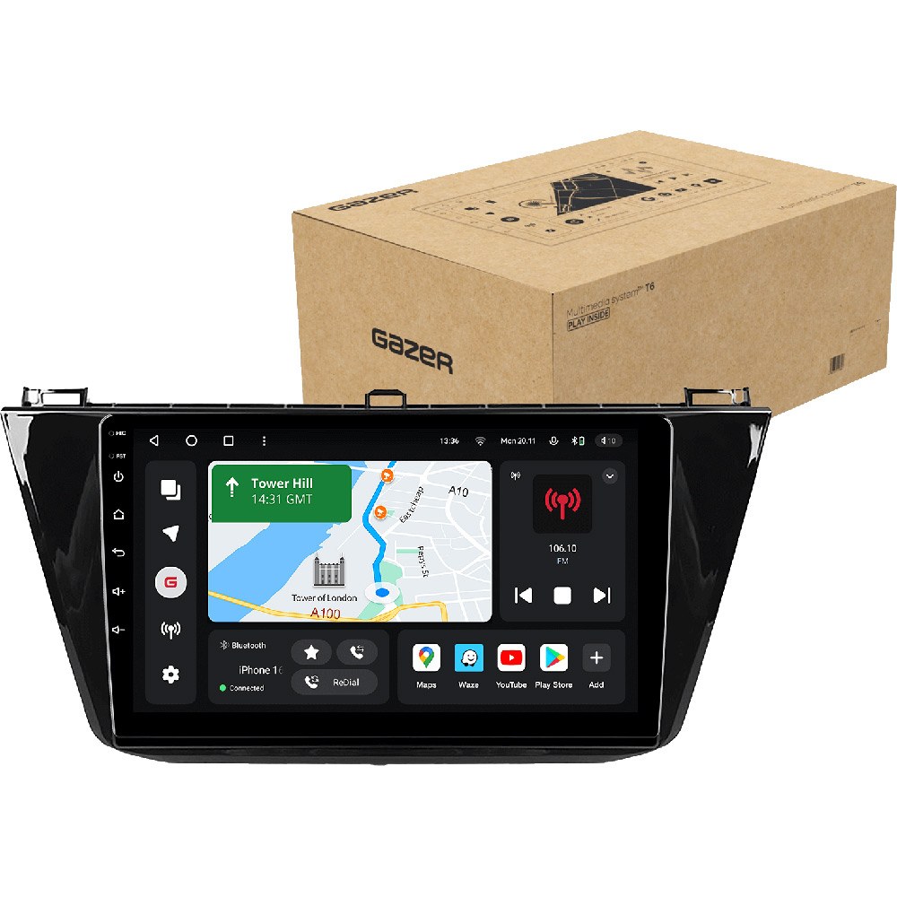 Автомагнітола GAZER T6010-AD/H PRO для Volkswagen Tiguan 2 (AD) 2016-2022