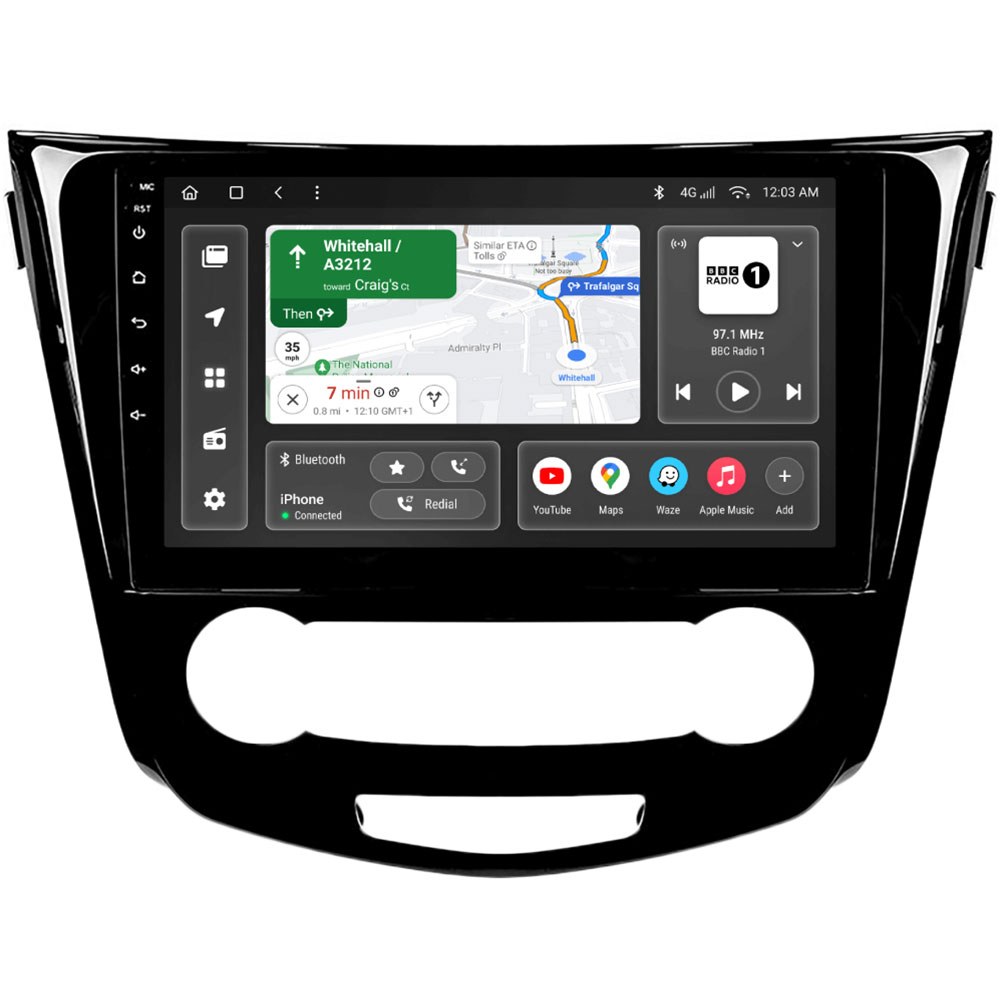 Автомагнітола GAZER T6010-T32/L PRO MAX для Nissan X-Trail 3, Qashqai 2 (42975)