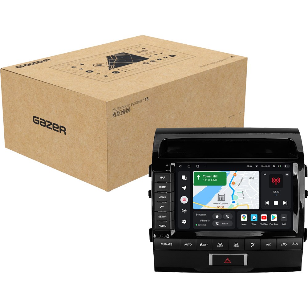 Автомагнітола GAZER T6010-TJ200 PRO для Toyota Land Cruiser 200 (J200) 2007-2015