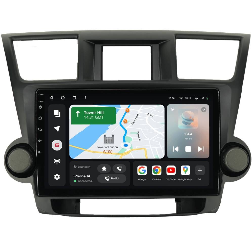 Автомагнітола GAZER T6010-XU40 PRO для Toyota Highlander 2 (XU40) 2007-2013 (80499)