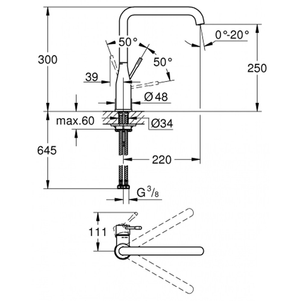Змішувач GROHE Accent супер сталь (30423DC0)