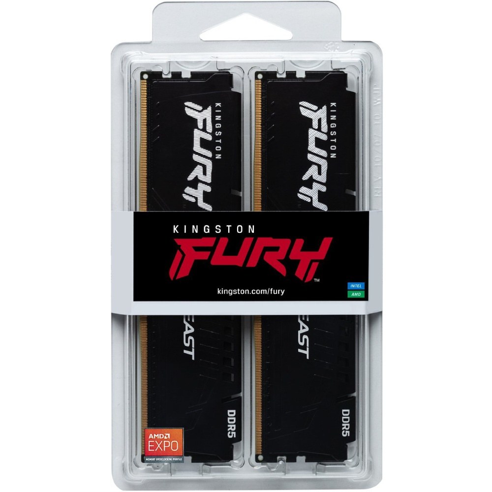 Набір KINGSTON 64 GB DDR5 6000 MHz FURY Beast (KF560C30BBEK2-64)