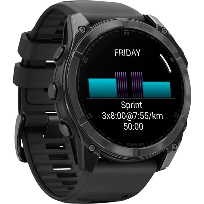 Смарт-годинник GARMIN Fenix 8 Amoled 51mm Slate Grey with Black Silicone Band (010-02905-00)