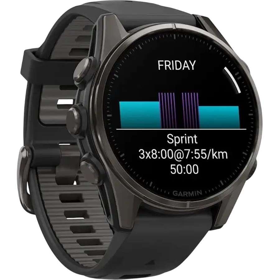 Смарт-годинник GARMIN Fenix 8 Amoled Sapphire 43mm Carbon Grey Titanium (010-02903-21)