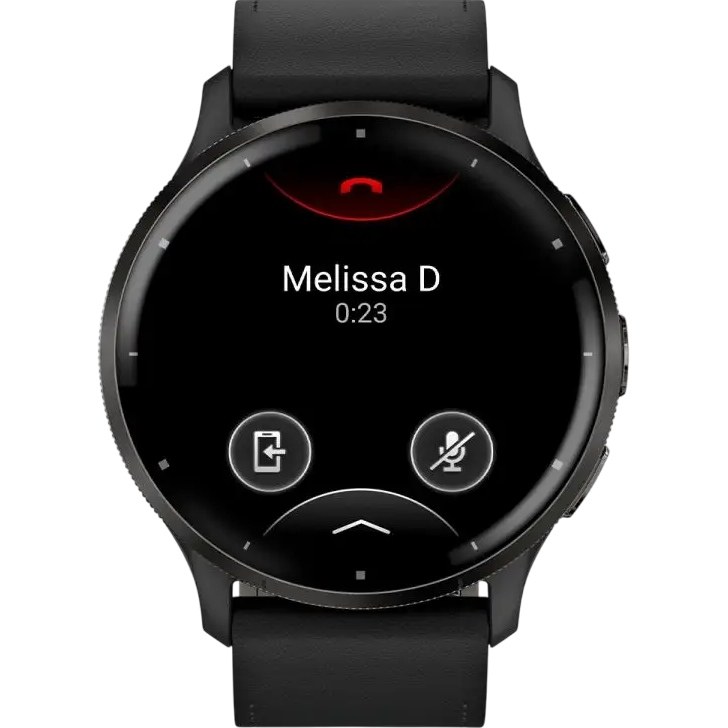 Смарт-годинник GARMIN Venu 3 Slate Stain Steel Bezel Black Case and Leather Band (010-02784-52)
