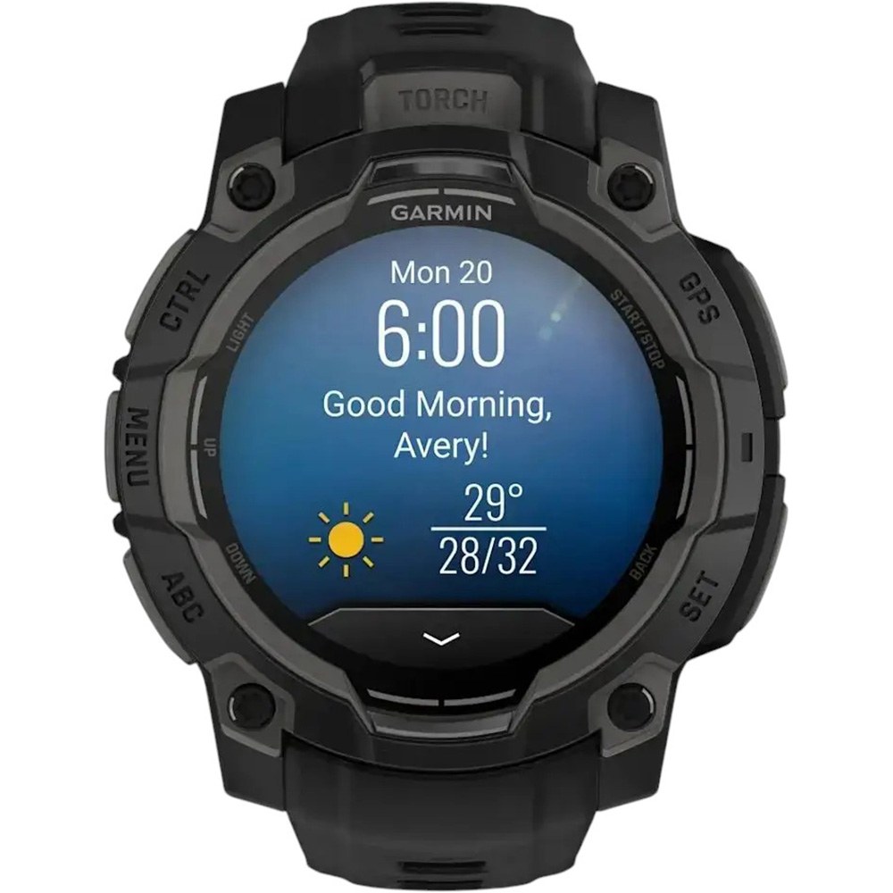 Смарт-годинник GARMIN Instinct 3 Amoled (45 мм) Black with Black Band (010-02936-00)