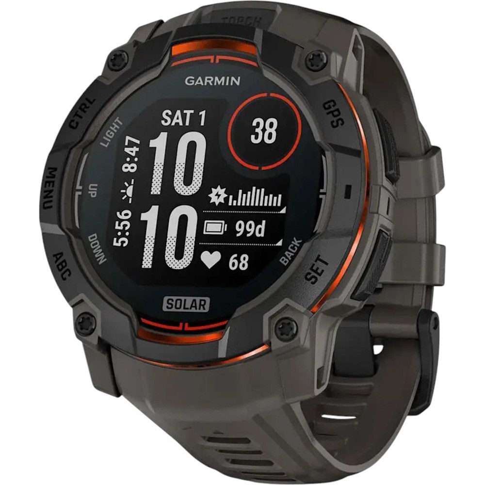 Смарт-годинник GARMIN Instinct 3 Solar (50 мм) Black with Charcoal Band (010-02935-00)