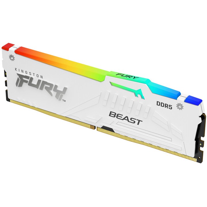 Модуль пам'яті Kingston Beast Fury DDR5 16Gb 5600MHz RGB White (KF556C36BWEA-16)