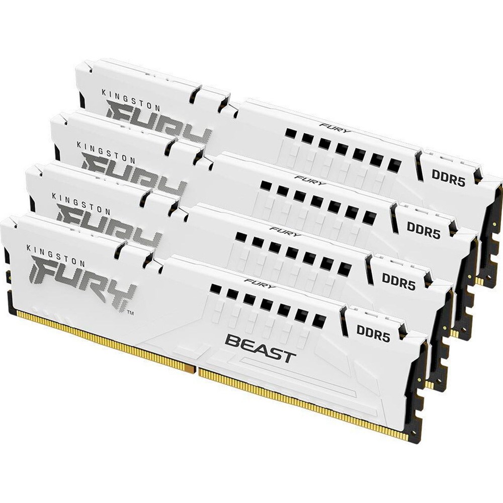 Набір KINGSTON Fury Beast DDR5 128GB 4x32GB 5600MHz White (KF556C40BWK4-128)