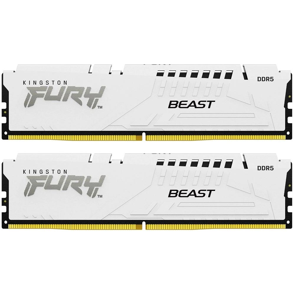 Набір KINGSTON DDR5 64GB 2x32GB 5200 MHz FURY Beast White (KF552C40BWK2-64)