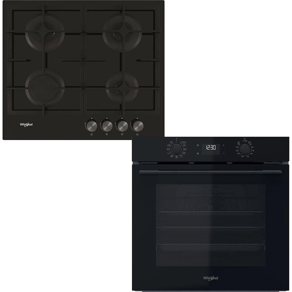 Комплект WHIRLPOOL газова поверхня GOS 6415/NB1 + духова шафа OMK58HU1B